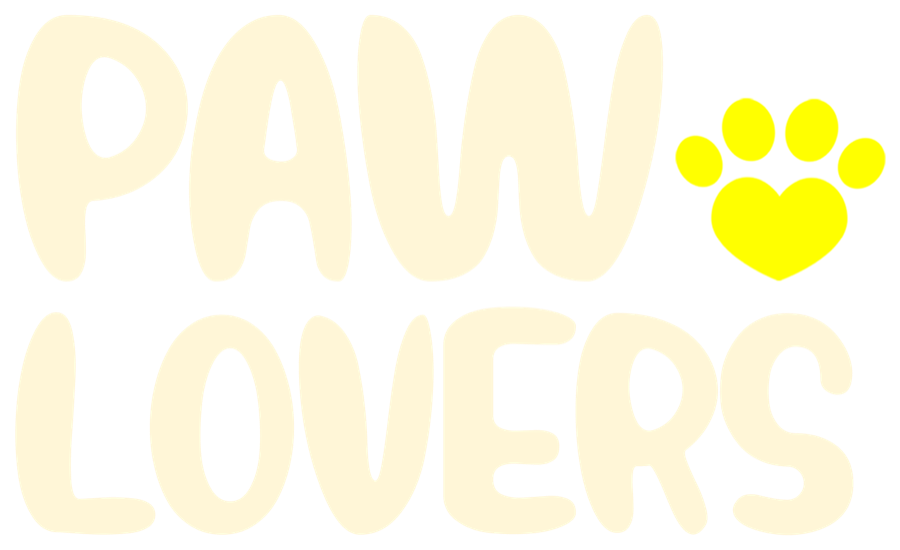 Cream lockup on amber, the paw in bright yellow.